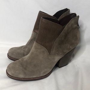 Kork-Ease Castaneda “castle Suede” Brown Gray leather bootie